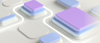 Nahaufnahme eines quadratischen Objekts auf einer weißen Oberfläche.