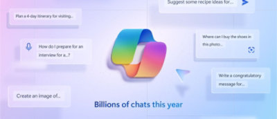 Billions of chats this year with copilot logo