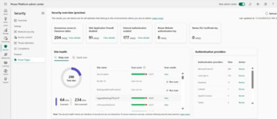 Snímek obrazovky počítače zobrazující Power Platform