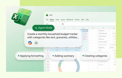 A screenshot of a computer displaying text and tasks related to creating a monthly household budget tracker.