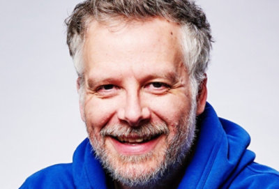 A close-up of a man's face.