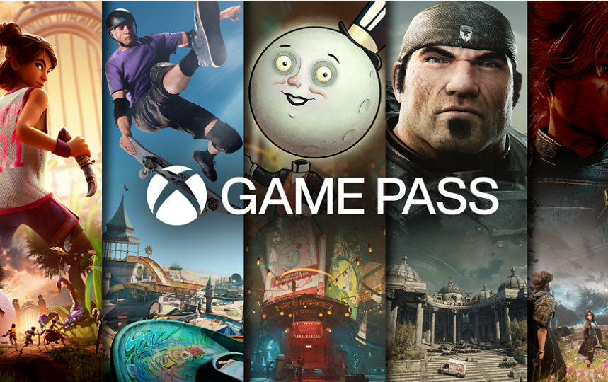 Valikoima Xbox Game Pass -pelejä.