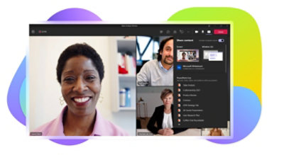 A desktop display of a user looking at the Share Content window in a Teams call