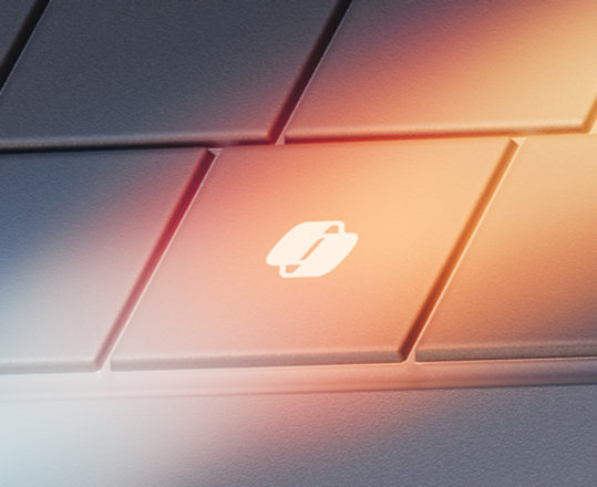 Close-up of Surface Laptop keyboard with the Copilot key illuminated