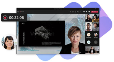 Nagrywanie połączenia wideo usługi Teams.