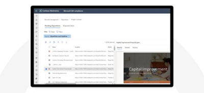 Pending dispositions in Microsoft 365 compliance.