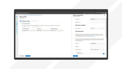 Bearbeitung von Regeleigenschaften innerhalb eines Profils im Microsoft Intune Admin Center